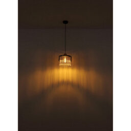 Luminosa Lighting Luminosa Hendry Pendant Ceiling Light Matt Black Smoke Glass Shade 1X E27 - thumbnail 4