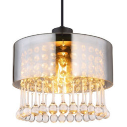 Luminosa Lighting Luminosa Hendry Pendant Ceiling Light Matt Black Smoke Glass Shade 1X E27 - thumbnail 3