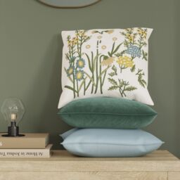 GoodHome Valgreta Dark Green Square Velvet Effect Indoor Cushion, (L)43Cm X (W)43Cm - thumbnail 7