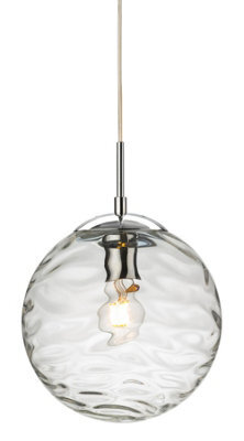 Luminosa Lighting Luminosa Mercury Globe Pendant Light Chrome With Clear Glass
