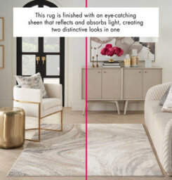 Cream Grey Abstract Modern Living Room Bedroom & Dining Room Rug-239Cm X 300Cm - thumbnail 3
