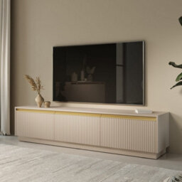 Arte  Elegant Beige Royal Tv Cabinet H42Cm W182Cm D39Cm - Versatile Media Storage - thumbnail 3