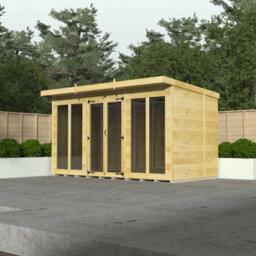 Buttercup Farm 10Ft X 8Ft Pent Summer House (Full Height Window) - Wood - L231 X W302 X H201 Cm - thumbnail 4