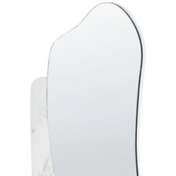 Beliani Wall Mirror Arvert 60 Cm 80 Cm White Marble - thumbnail 5