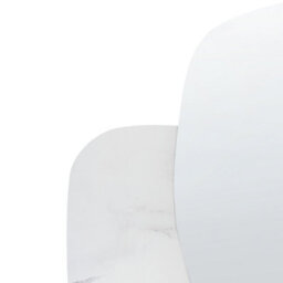 Beliani Wall Mirror Arvert 60 Cm 80 Cm White Marble - thumbnail 6