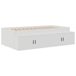 Berkfield Storage Bed Frame White 80X200 Cm - thumbnail 2