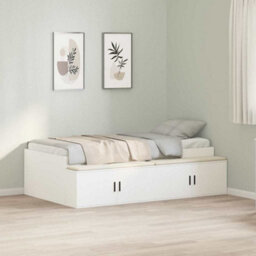 Berkfield Storage Bed Frame White 80X200 Cm - thumbnail 1