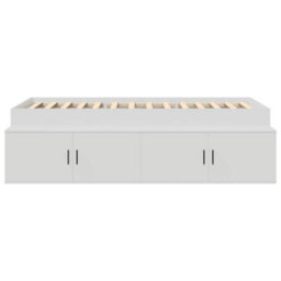 Berkfield Storage Bed Frame White 80X200 Cm - thumbnail 6