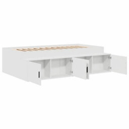 Berkfield Storage Bed Frame White 80X200 Cm - thumbnail 5