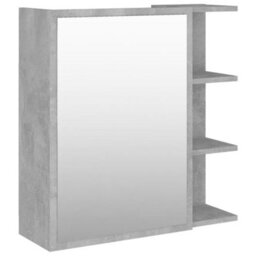 Berkfield Durable Bathroom Mirror Cabinet Concrete Grey 62.5X20.5X64 Cm Engineered Wood