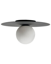 Beliani Round Flush-Mount Ceiling Light Matte Black 36Cm - Modern Open Design - thumbnail 2