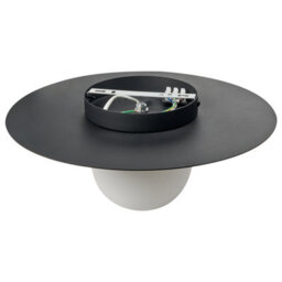 Beliani Round Flush-Mount Ceiling Light Matte Black 36Cm - Modern Open Design - thumbnail 3