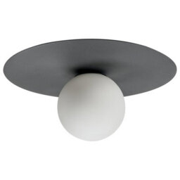 Beliani Round Flush-Mount Ceiling Light Matte Black 36Cm - Modern Open Design - thumbnail 4