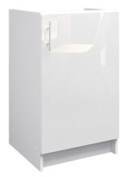 Jd Greta Kitchen Base Unit 500mm Storage Cabinet With Door Shelf 50Cm - White Gloss