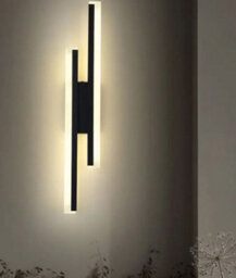 Modern Minimalist Strip Wall Lamp  Black Linear Wall Sconce Indoor 20W Wall Mounted Led Lights 3 Color - thumbnail 1