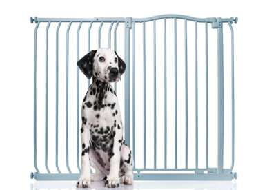 Bettacare Extra Tall Curved Top Dog Gate, 116Cm - 125Cm, Matt Grey, Extra Tall 100Cm In Height, Pressure Fit Pet Gate - image 1