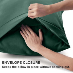 Ameha Bedding Pillowcase-Plain Dyed Emerald Breathable Envelope Durable Pillow Cover 2 Pair (50 X 75 Cm) Pillow Covers - thumbnail 4