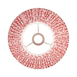 Loops Elegant 30Cm Coral Pink Tapered Lamp Shade - Handcrafted With Pleated Design - thumbnail 4
