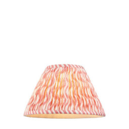 Loops Elegant 30Cm Coral Pink Tapered Lamp Shade - Handcrafted With Pleated Design
