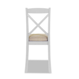 Statement Furniture Florence Crossback Upholstered Seat Dining Chair - White - thumbnail 6