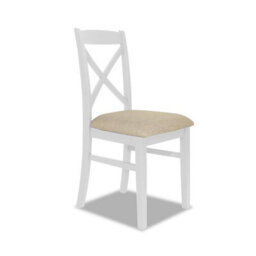 Statement Furniture Florence Crossback Upholstered Seat Dining Chair - White - thumbnail 7