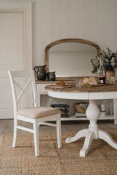 Statement Furniture Florence Crossback Upholstered Seat Dining Chair - White - thumbnail 3