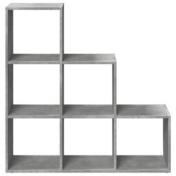 Vidaxl Room Divider Bookcase 3-Tier Concrete Grey 99X29X99 Cm Engineered Wood - thumbnail 5
