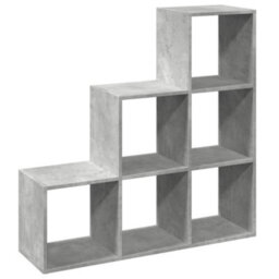 Vidaxl Room Divider Bookcase 3-Tier Concrete Grey 99X29X99 Cm Engineered Wood - thumbnail 7
