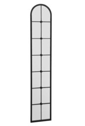 "Mirroroutlet Slim Arcus Window - Black Framed Arched Leaner Wall Mirror 67"" X 12"" (170Cm X 30Cm)" - thumbnail 4