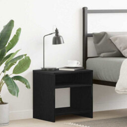 Berkfield Bedside Cabinet Black Oak 40X30X40 Cm Engineered Wood