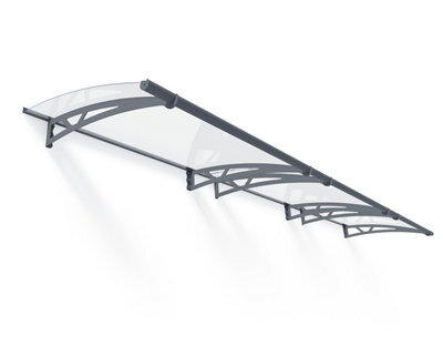 Canopia By Palram Altair 4500 Grey Door Canopy, (H)17.5Cm (W)453.5Cm (D)91.5Cm - image 1