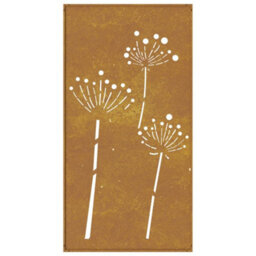 Vidaxl Garden Wall Decoration 105X55 Cm Corten Steel Flower Design - thumbnail 5