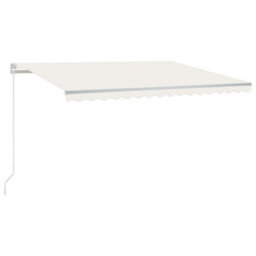 Berkfield Manual Retractable Awning 450X300 Cm Cream - thumbnail 2