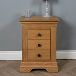 Elm Home And Products Elm Home And Garden 3 Drawer Bedside Cabinet Night Stand Quality Oak Fully Assembled
