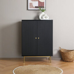 Devon - Highboard Storage Cabinet - Black