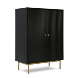 Devon - Highboard Storage Cabinet - Black - thumbnail 3