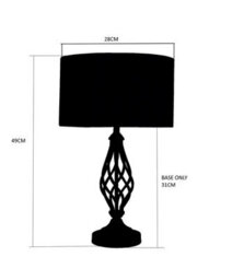 Lighting Supermarket Queenswood Traditional Barley Twist Table Lamp With Ivory String Shade - Silver - thumbnail 4