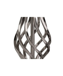 Lighting Supermarket Queenswood Traditional Barley Twist Table Lamp With Ivory String Shade - Silver - thumbnail 2