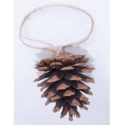 Set Of 12 Pinecone Christmas Tree Decorations With Hanging Loop - Festive Xmas Rustic Pine Cone Bauble Home Decor - Brown - thumbnail 6