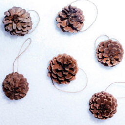 Set Of 12 Pinecone Christmas Tree Decorations With Hanging Loop - Festive Xmas Rustic Pine Cone Bauble Home Decor - Brown - thumbnail 4