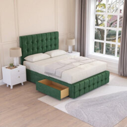 Sloomy Berlin Divan Bed Set With 2 Drawers Footend - Plush Velvet - thumbnail 2