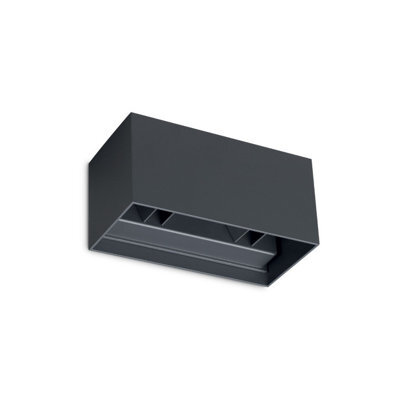 Ideal Lux Luminosa Atom 20Cm Outdoor Up Down Wall Lamp Anthracite 4X Led 2400Lm 4000K Ip54 - image 1