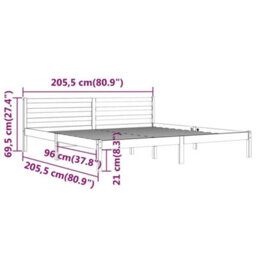 Berkfield Day Bed Solid Wood Pine 200X200 Cm Super King - thumbnail 8