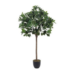 Thehotsale 122Cm Artificial Schefflera Arboricola Tree In Black Pot For Decoration Living Room - thumbnail 3