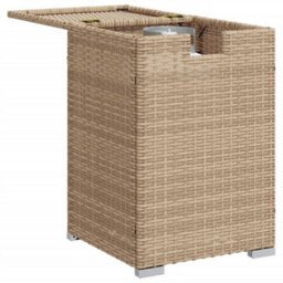 Vidaxl Propane Tank Cover Table Beige 40X40X60 Cm Poly Rattan - thumbnail 4