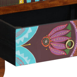 Berkfield Sideboard Multicolour 50X35X60 Solid Wood Acacia - thumbnail 9