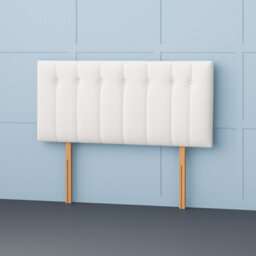 Comfy Deluxe 2Ft6 Small Single Florence White Plush Velvet 20Inch Headboard
