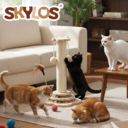 Skylos Cat Scratching Post 45Cm Natural Sisal Pole Activity Center Toys - thumbnail 9