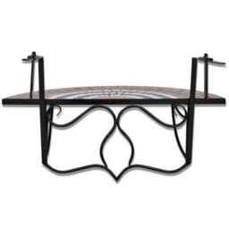 Walplus Hanging Balcony Table Terracotta And White Mosaic - thumbnail 5