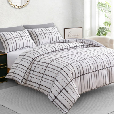 Pamposh Double Duvet Cover Set Premium Brushed Microfiber Duvet Cover Ultrasoft Easy Care Lightweight Sets With Zipper Closure - image 1